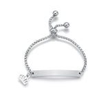 Luxe Engraved Charm Bar Bracelet