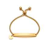 Luxe Engraved Charm Bar Bracelet