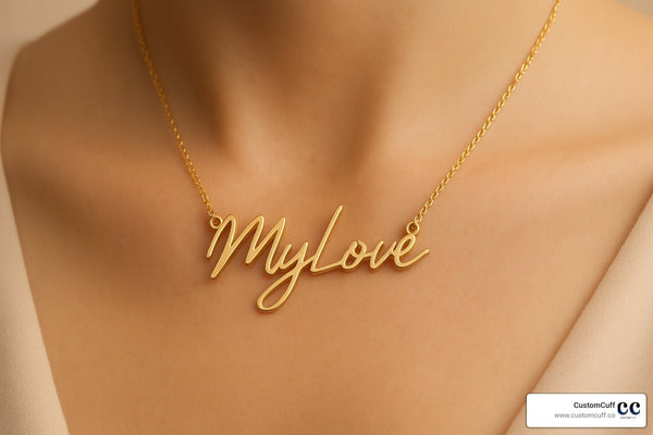 Signature Style Meets Solid Gold – Best Custom Handwriting Necklaces