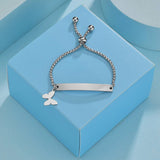 Luxe Engraved Charm Bar Bracelet