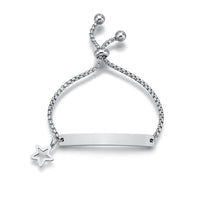 Luxe Engraved Charm Bar Bracelet
