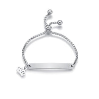 Luxe Engraved Charm Bar Bracelet