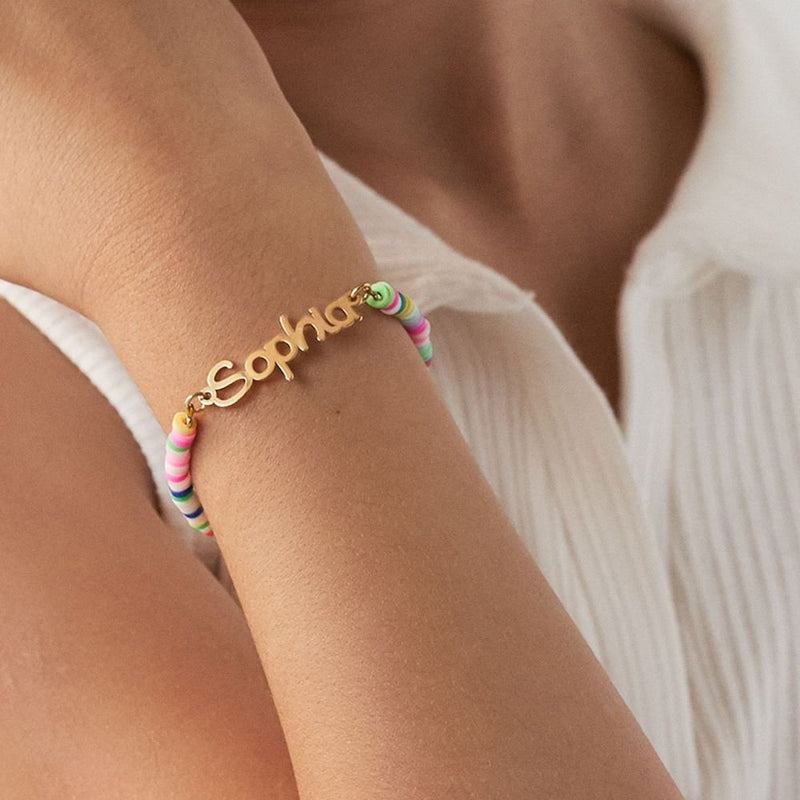 Confetti Colors Name Bracelet