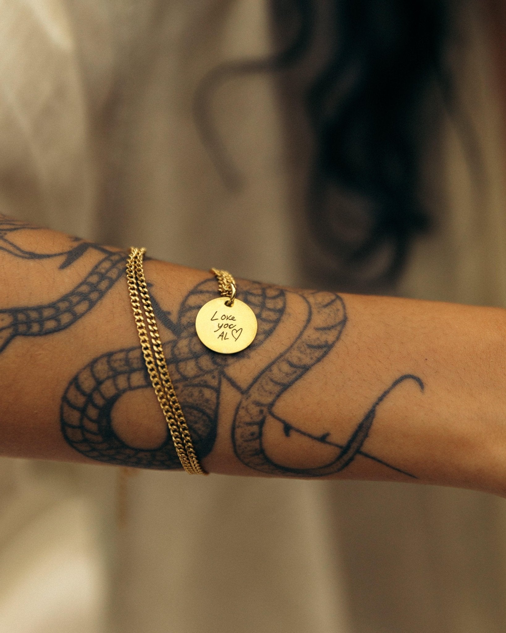 Handwriting Coin Necklace Set - Customcuff