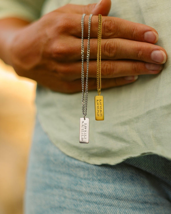 Custom Minimal Charm Necklace Set - Customcuff