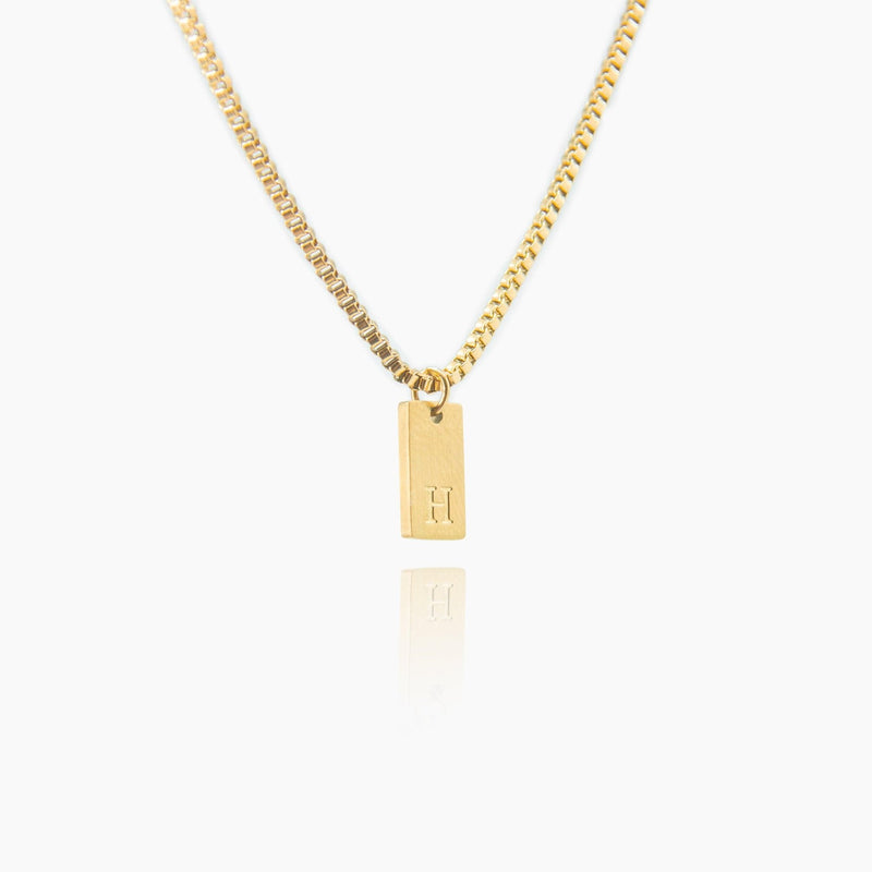 Elegant Initial Charm Single Necklace - Customcuff