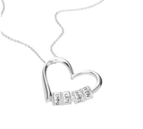 Elegant Heart Necklace with Custom Beads