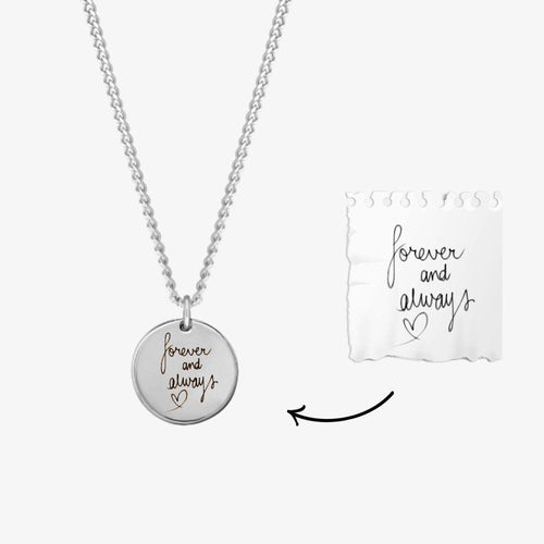 Handwriting Coin Necklace - Customcuff