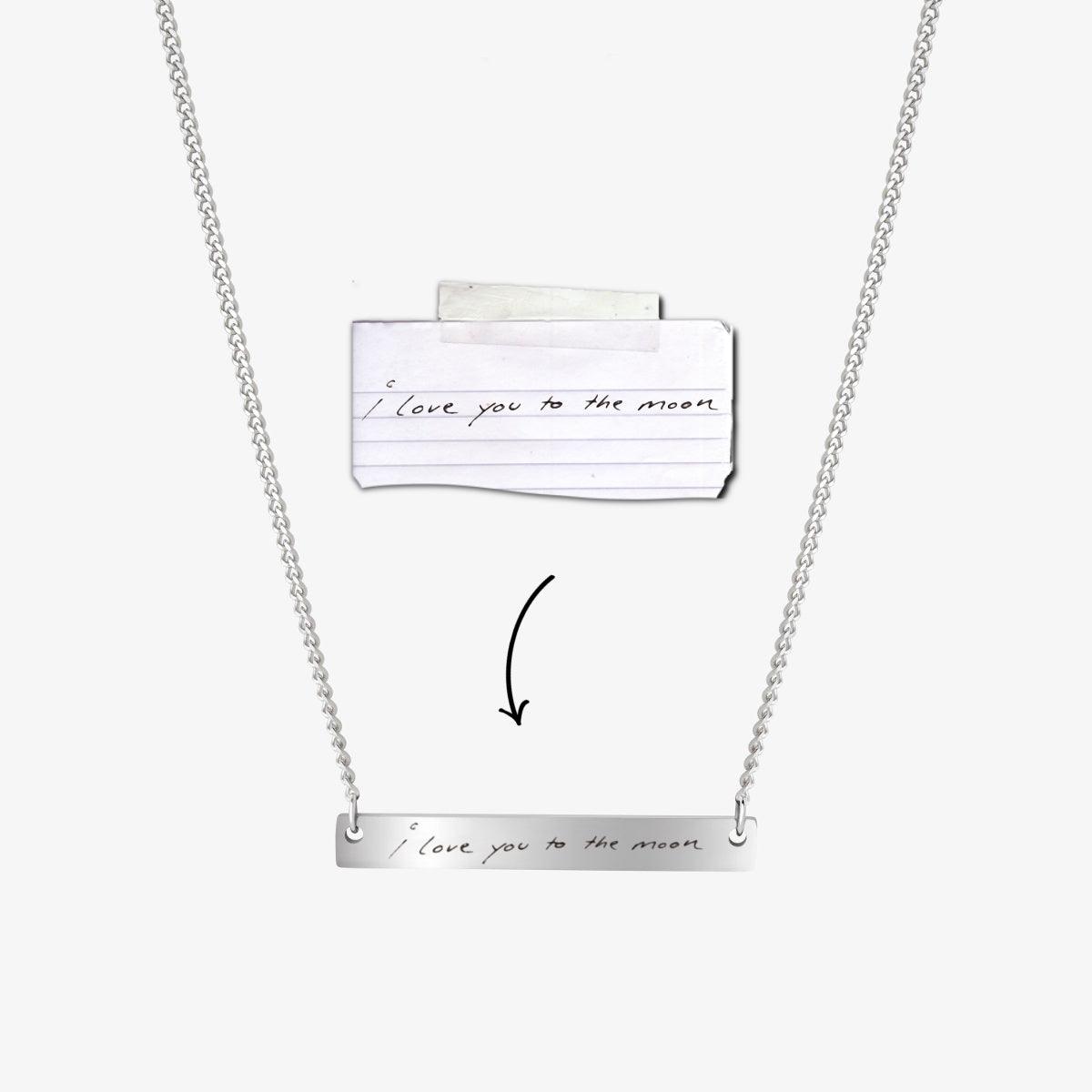 The Silver Classics: Handwriting Jewelry Set - Customcuff