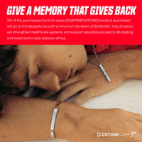 (CUSTOMCUFF)RED Cuff and Bar Necklace Bundle - Customcuff