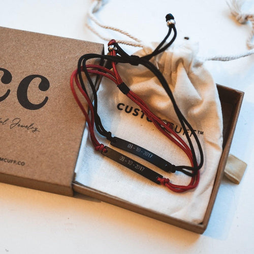 Black Custom String Bracelet Set - Customcuff