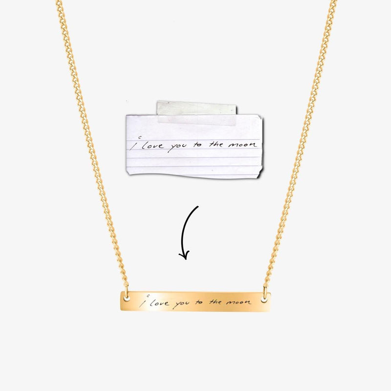 Handwriting Plate Necklace - Customcuff