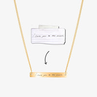 Handwriting Plate Necklace - Customcuff
