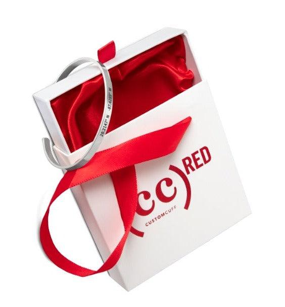 (CUSTOMCUFF)RED Cuff and Bar Necklace Bundle - Customcuff