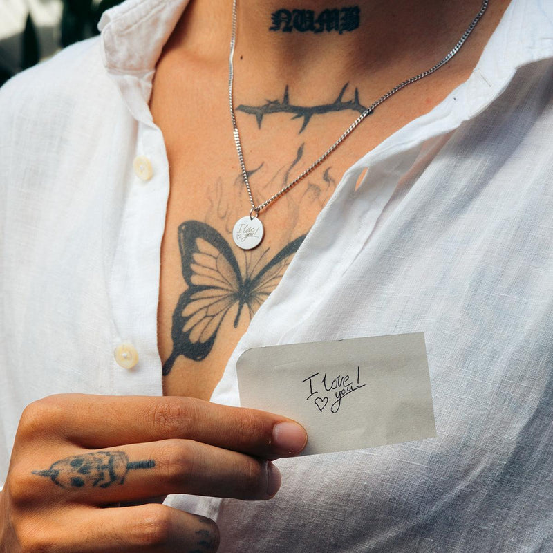 Handwriting Coin Necklace - Customcuff