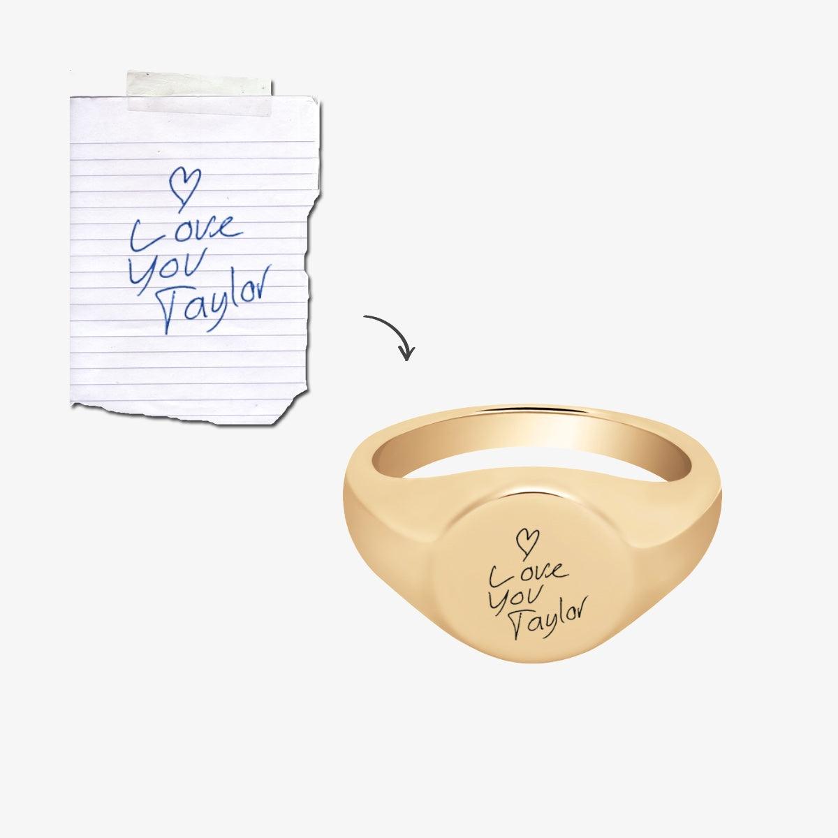 Handwriting/Drawing Ring - Customcuff