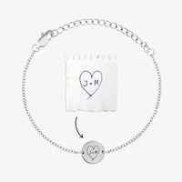 Custom Handwriting Coin Bracelet - Customcuff