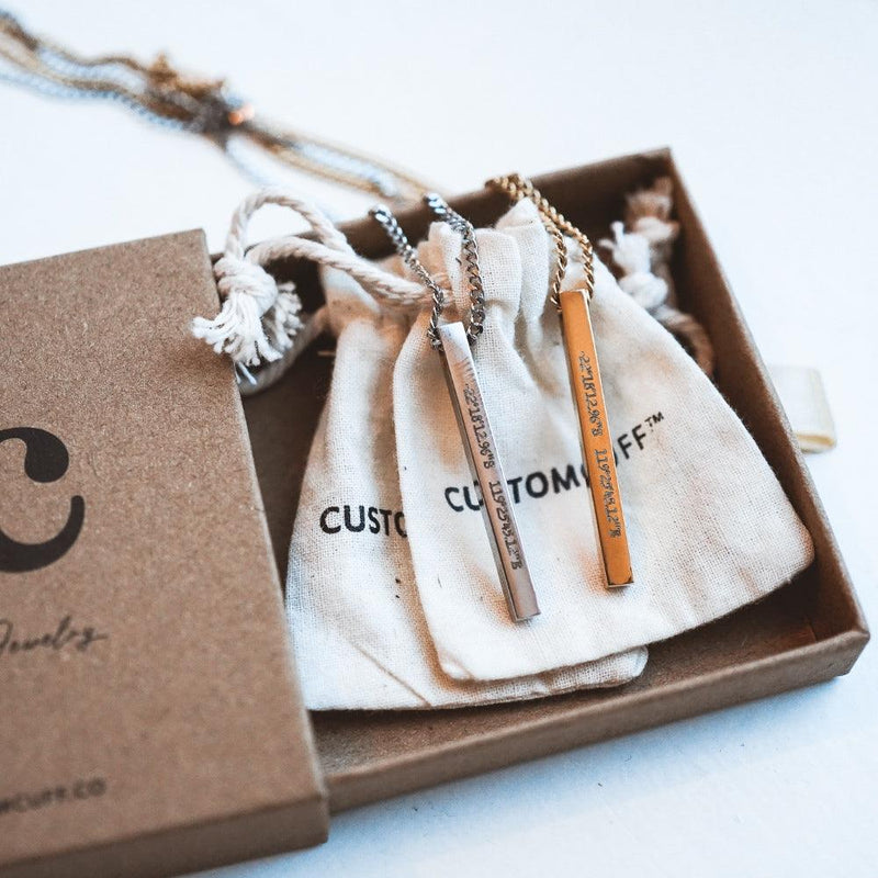 Custom Bar Necklace Set - Customcuff