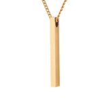 Plain Bar Necklace - Customcuff