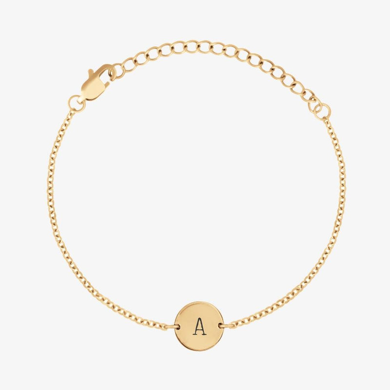 Elegant Initial Coin Bracelet - Customcuff