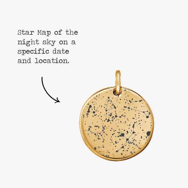 Custom Star Map Coin Charm - Customcuff