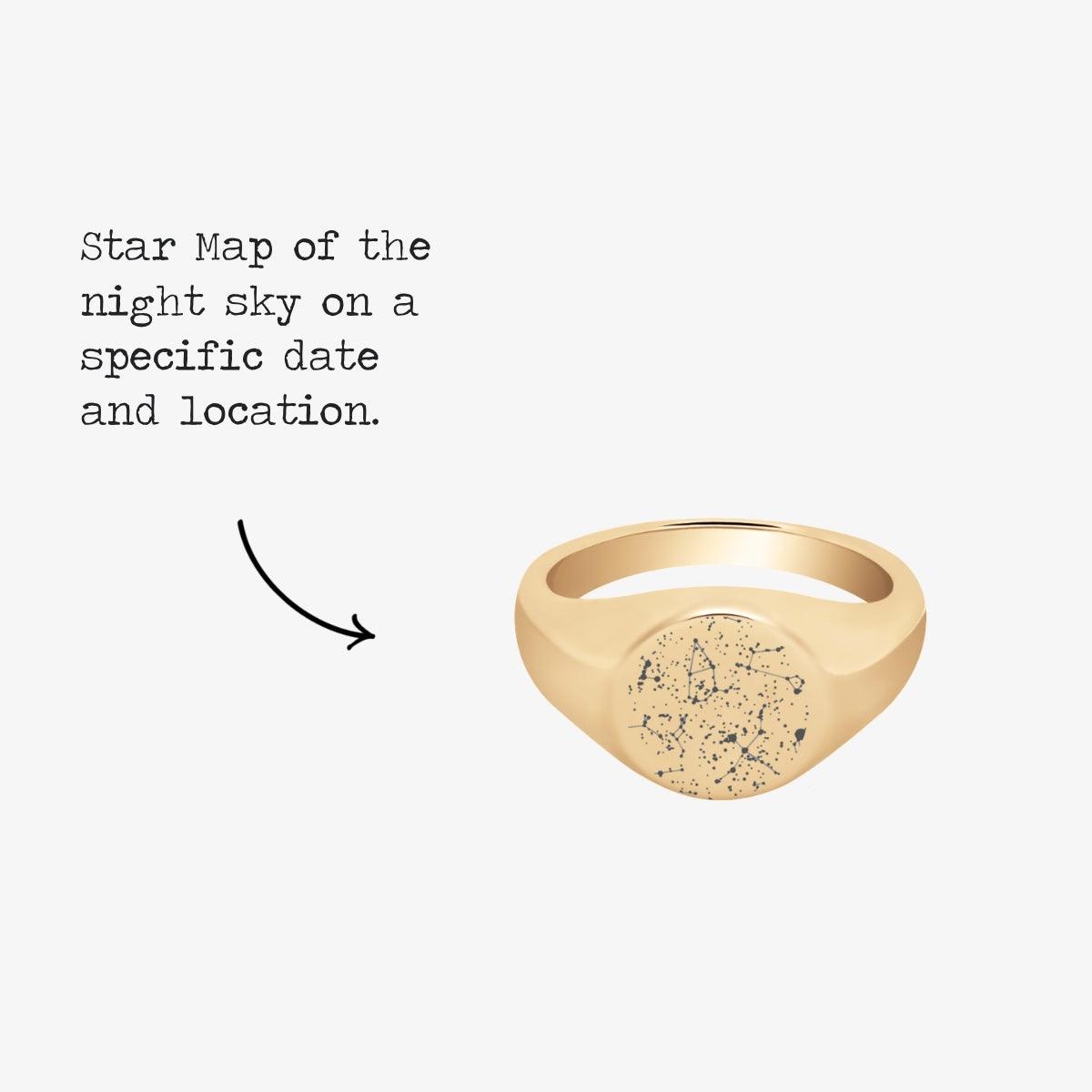 Custom Star Map Ring - Customcuff
