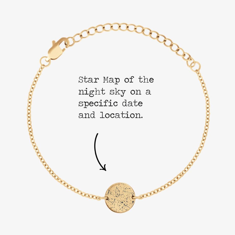 Custom Minimal Star Map Bracelet Set - Customcuff