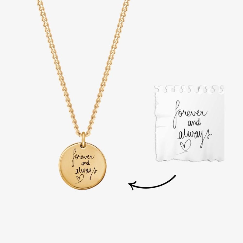 Handwriting Coin Necklace - Customcuff