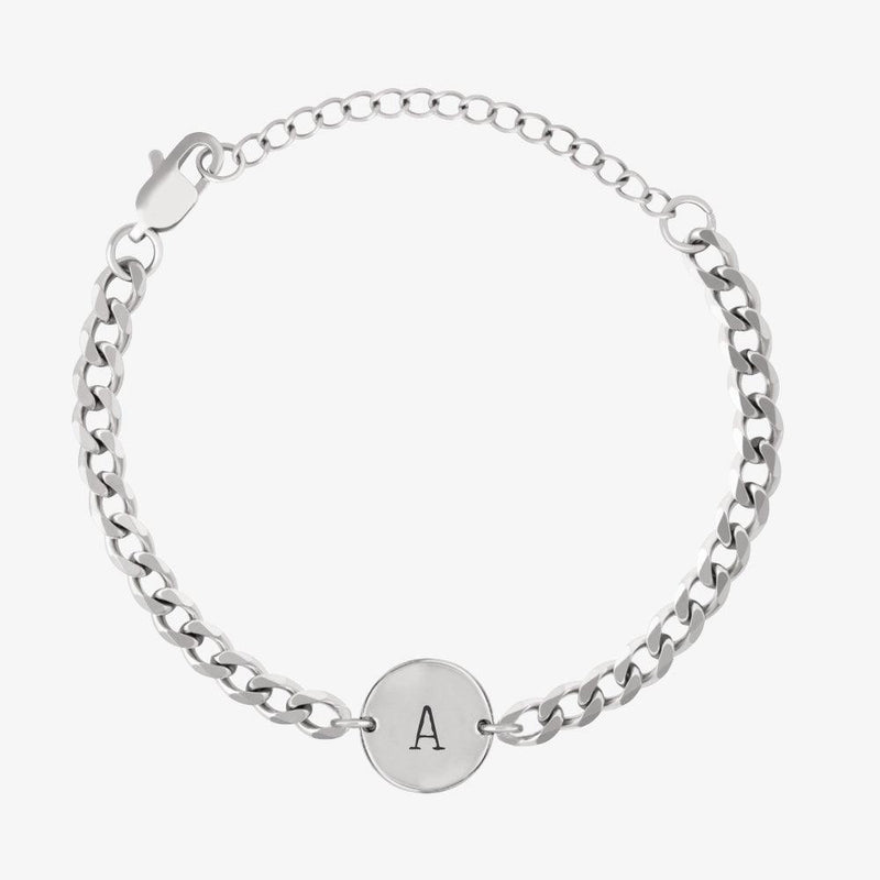 Initial Chain Coin Bracelet - Customcuff