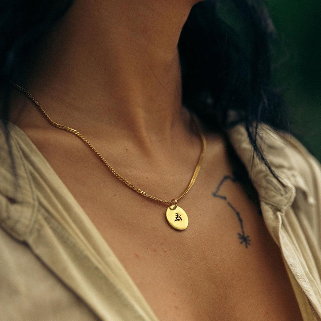 Initial Coin Necklace - Customcuff