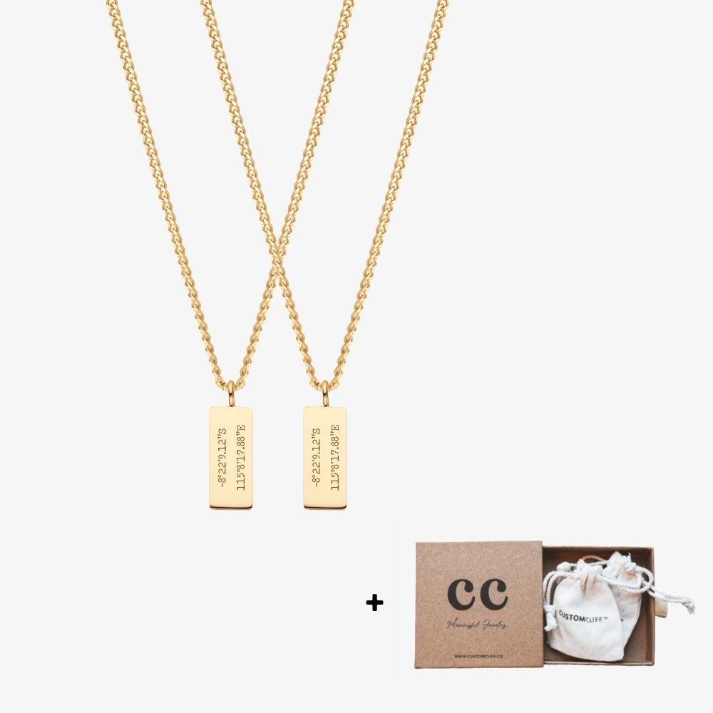 Custom Minimal Charm Necklace Set - Customcuff