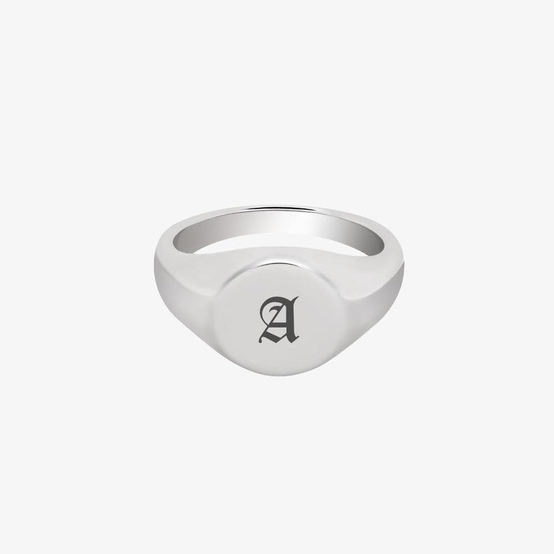 Single Initial Signet Ring - Customcuff