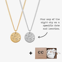 Custom Star Map Necklace Set - Customcuff